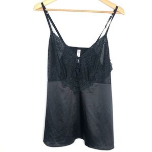 Cacique Black Lace Slip Lingerie Top